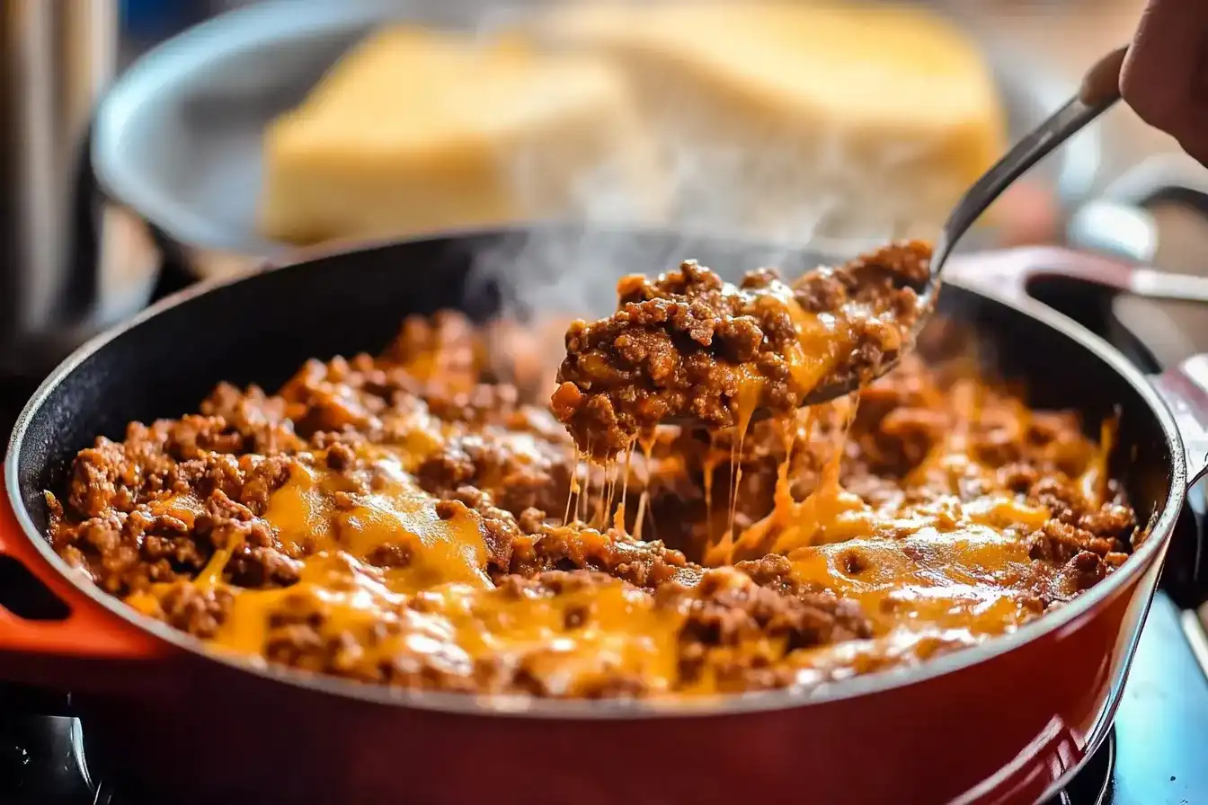 One-Skillet Cheesy Beefy Comfort Food Recipe