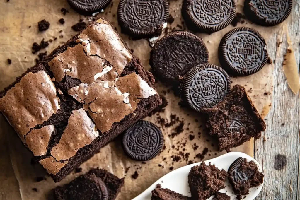 S'More Brownies with Oreos
