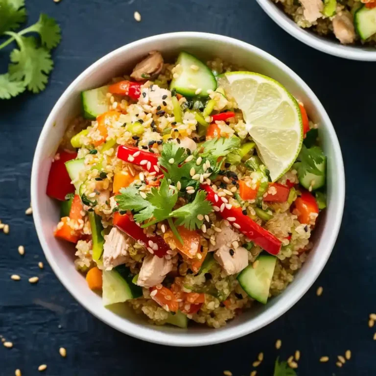 Thai Chopped Chicken Salad Quinoa Bowls