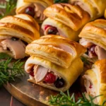 Turkey Cranberry Puff Pastry Rolls