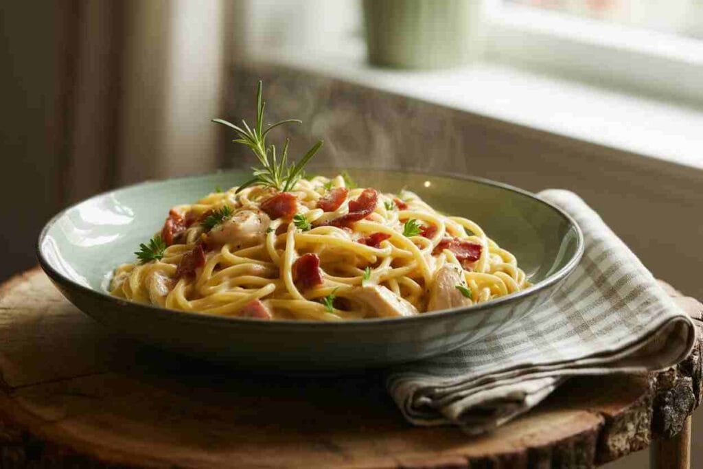 Creamy Chicken and Bacon Spaghetti