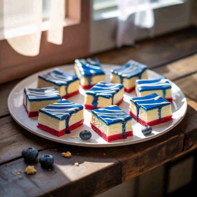 Red White and Blue Cheesecake Bars