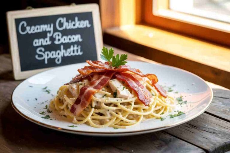 Creamy Chicken and Bacon Spaghetti