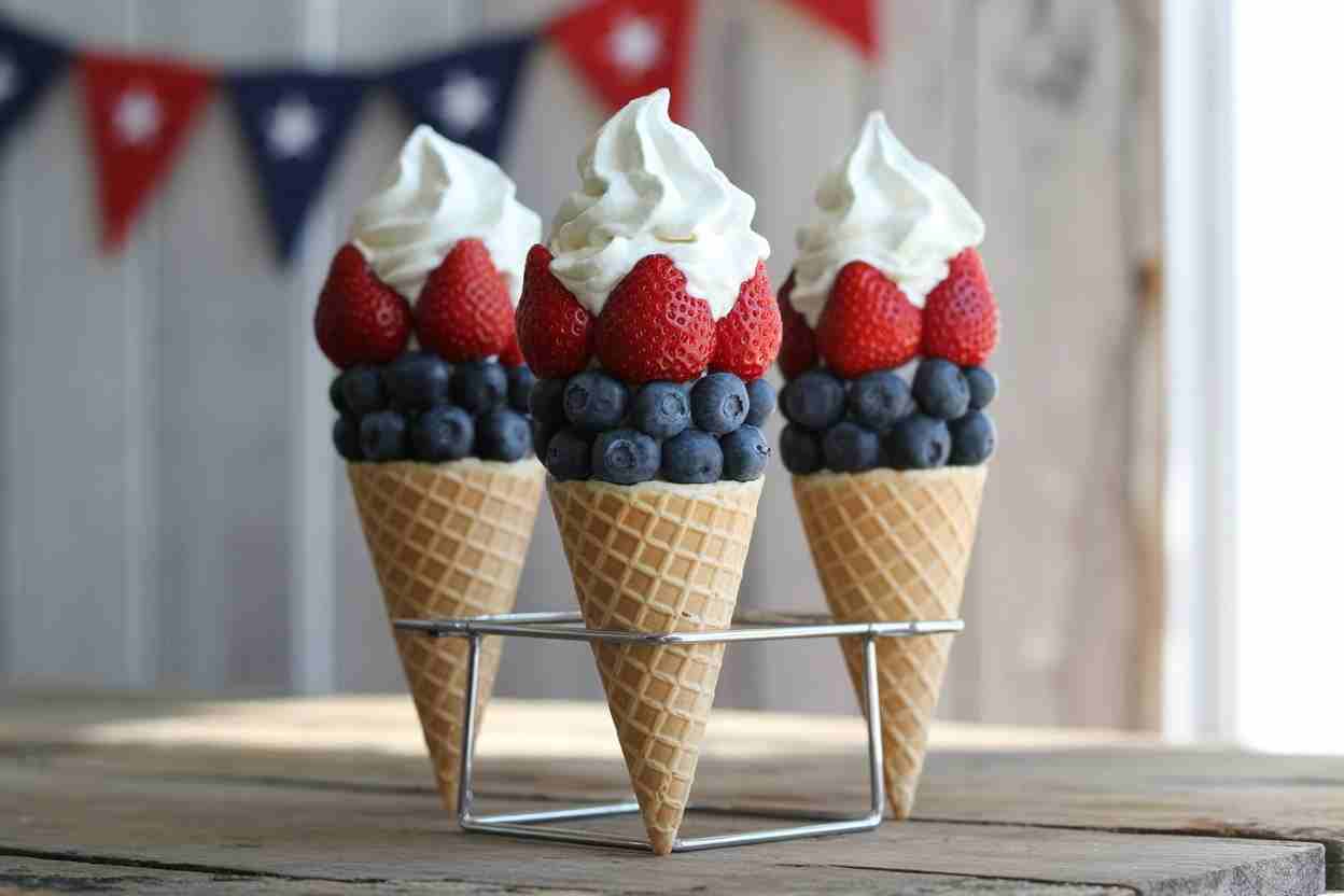 Patriotic Fruit Cones