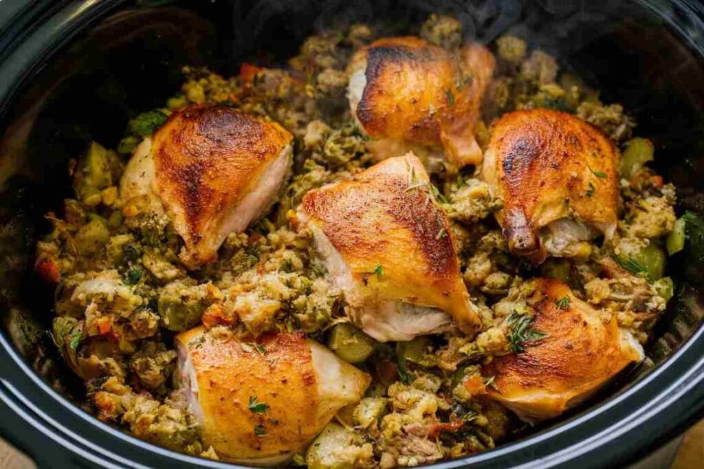 Crockpot Chicken and Stuffing