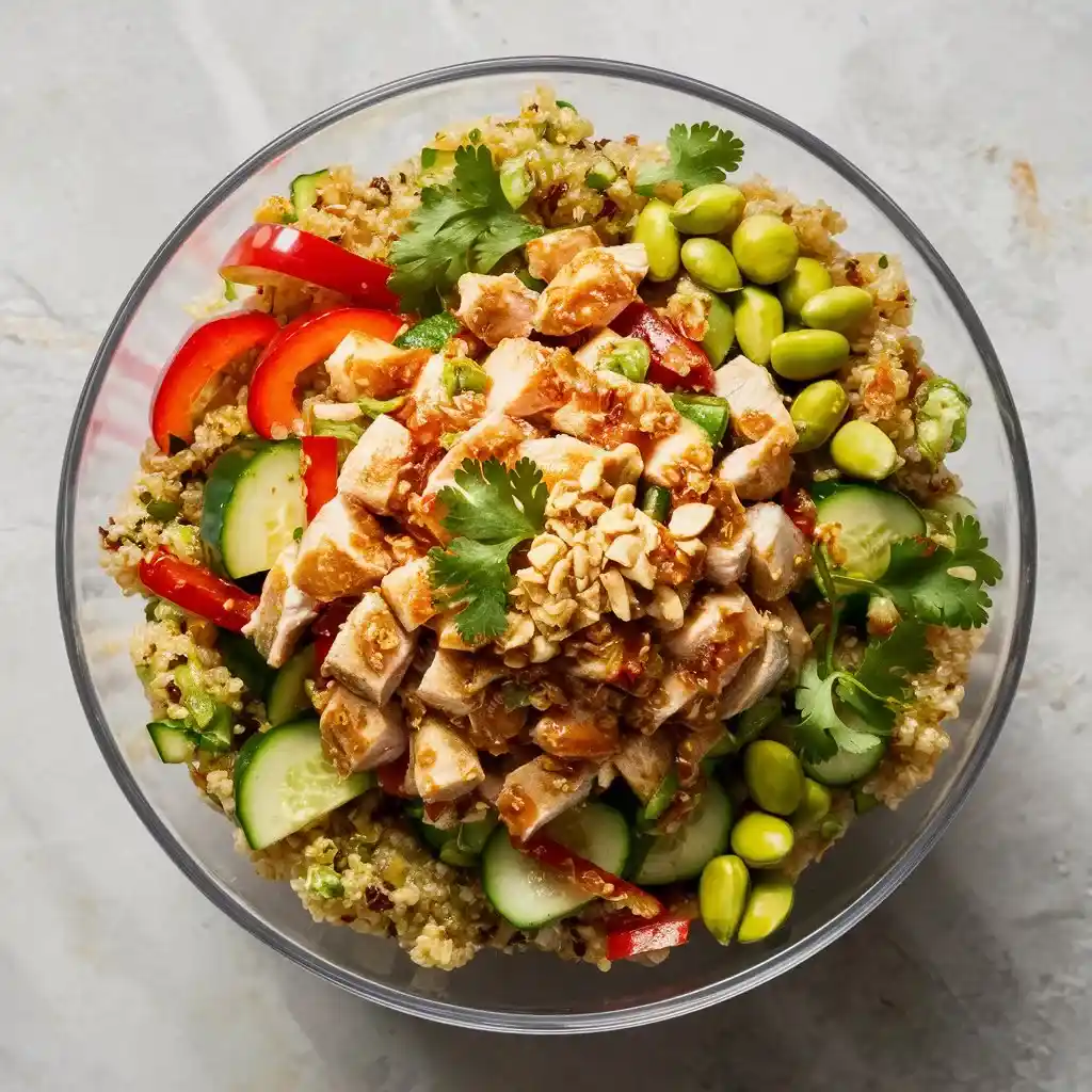 Thai Chopped Chicken Salad Quinoa Bowls