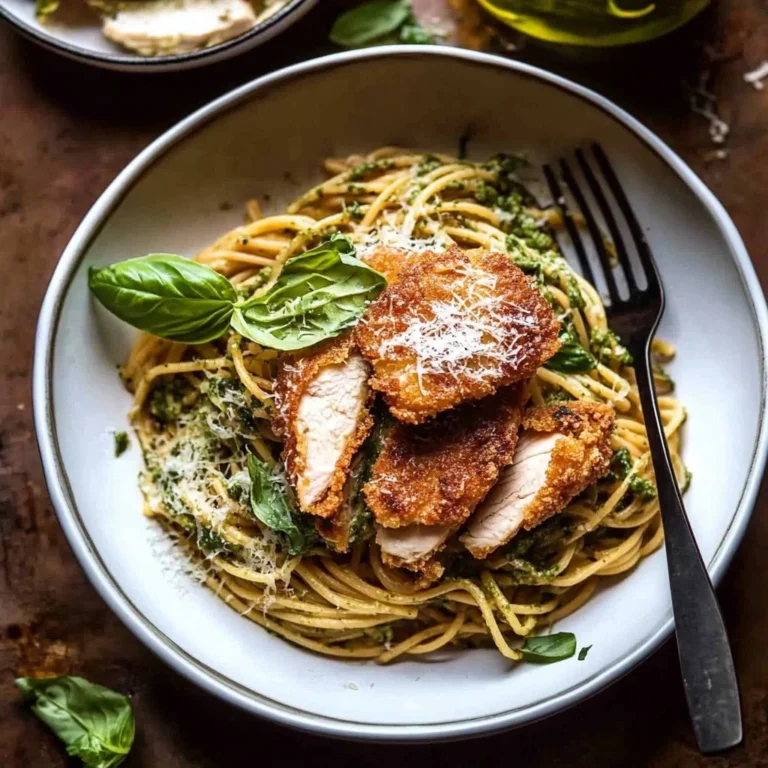 Basil Parmesan Pasta with Crispy Chicken: A Delicious Family Meal