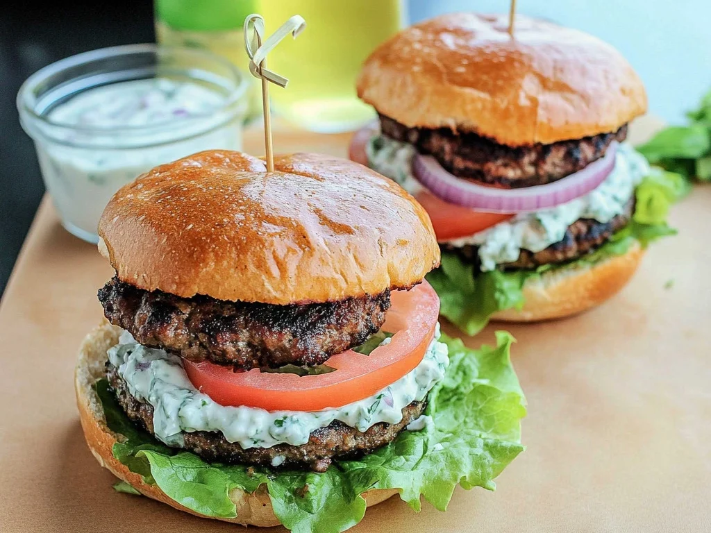 Greek Burgers with Tzatziki