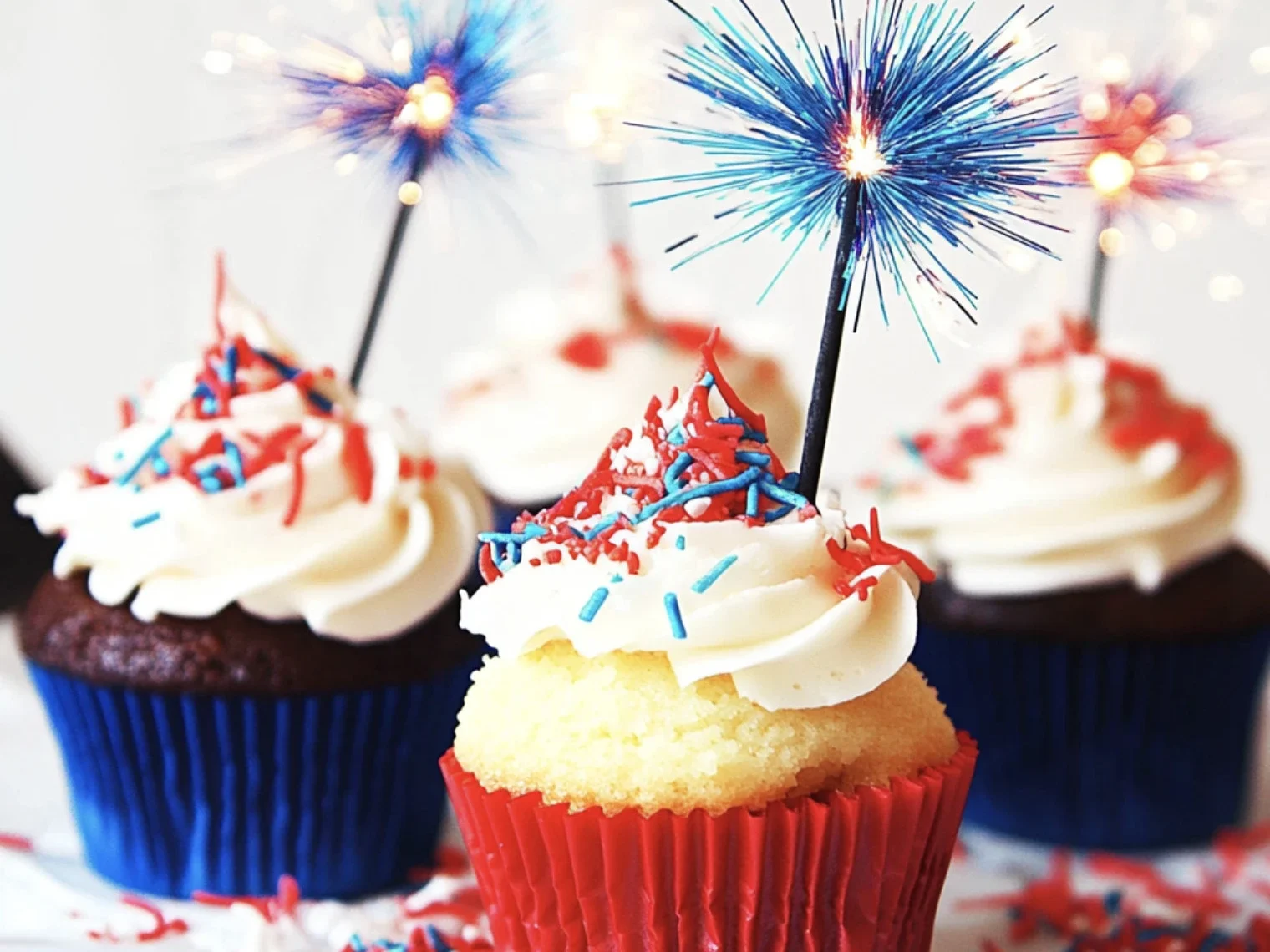 July Firework Cupcakes