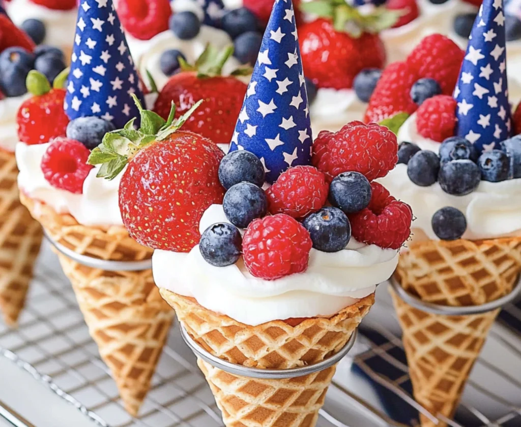 Patriotic Fruit Cones
