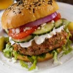 Greek Burgers with Tzatziki