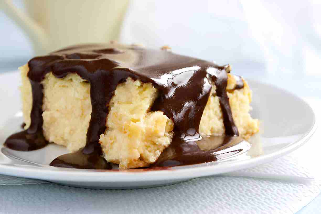 Boston Cream Poke Cake