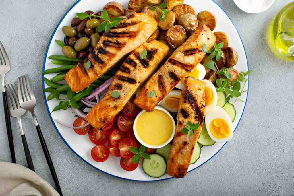 Grilled Salmon Cobb Salad