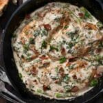 Chicken With Spinach and Mushrooms