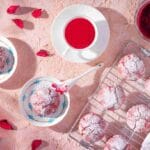 Strawberry Crinkle Cookies