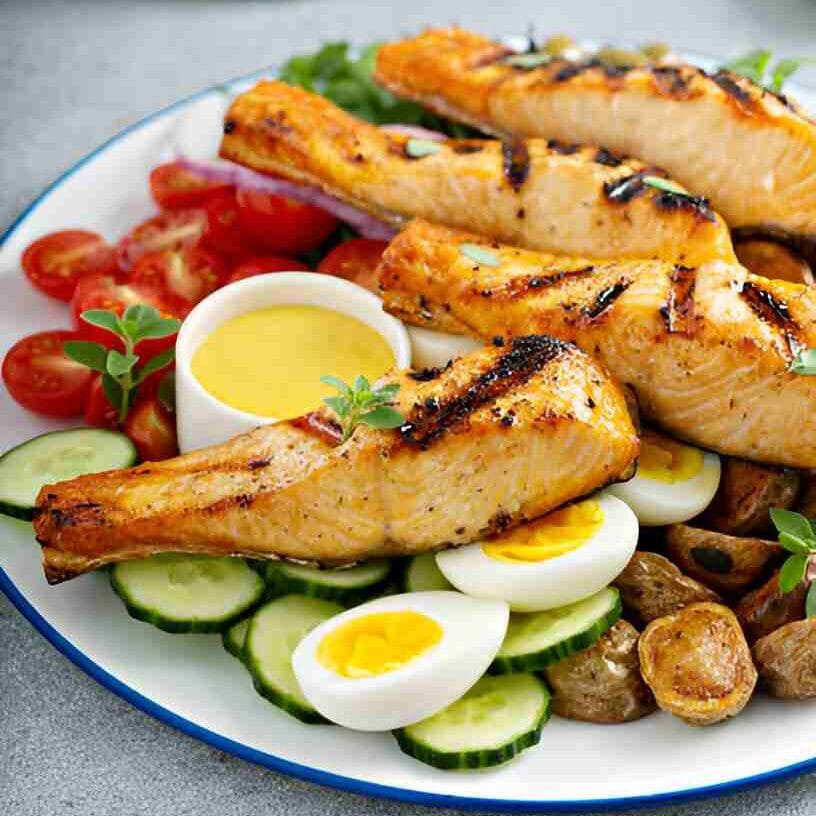 Grilled Salmon Cobb Salad