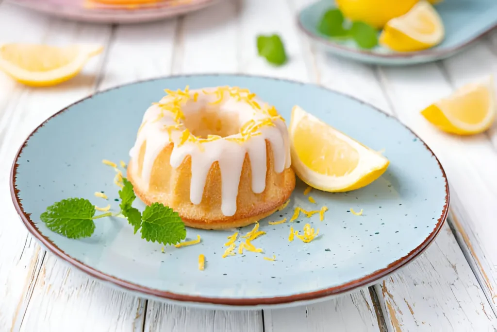 German Glazed Lemon Sponge Cake