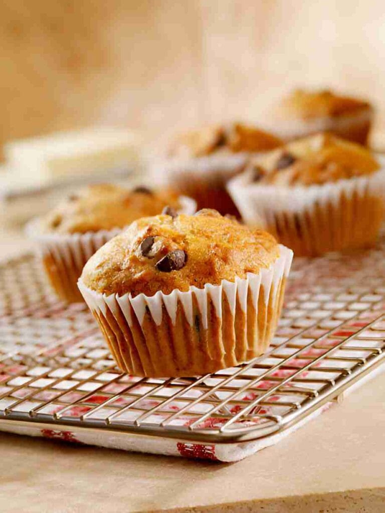 Moist Banana Chocolate Chip Muffins