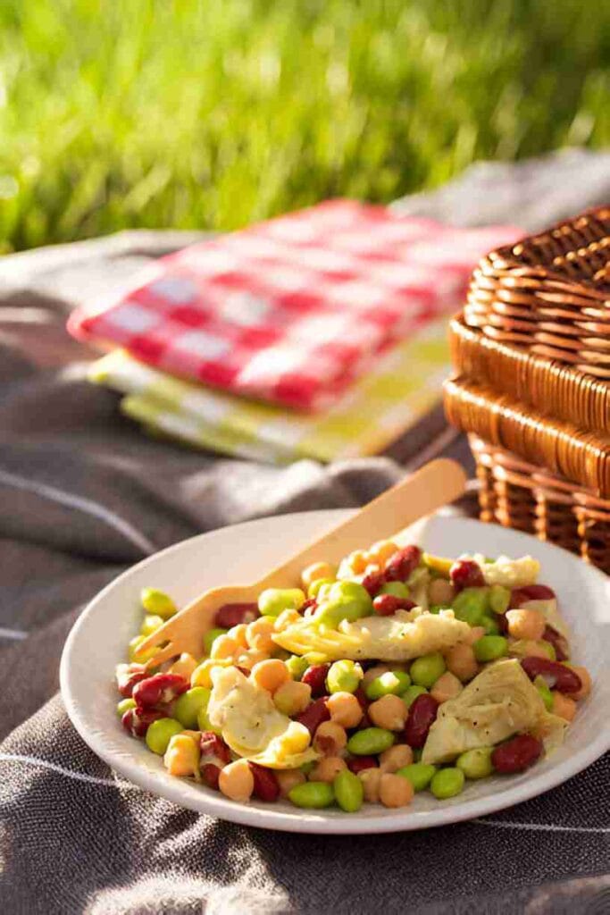 Chickpea Artichoke Salad Jars