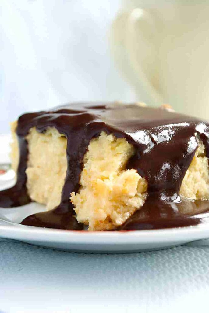 Boston Cream Poke Cake