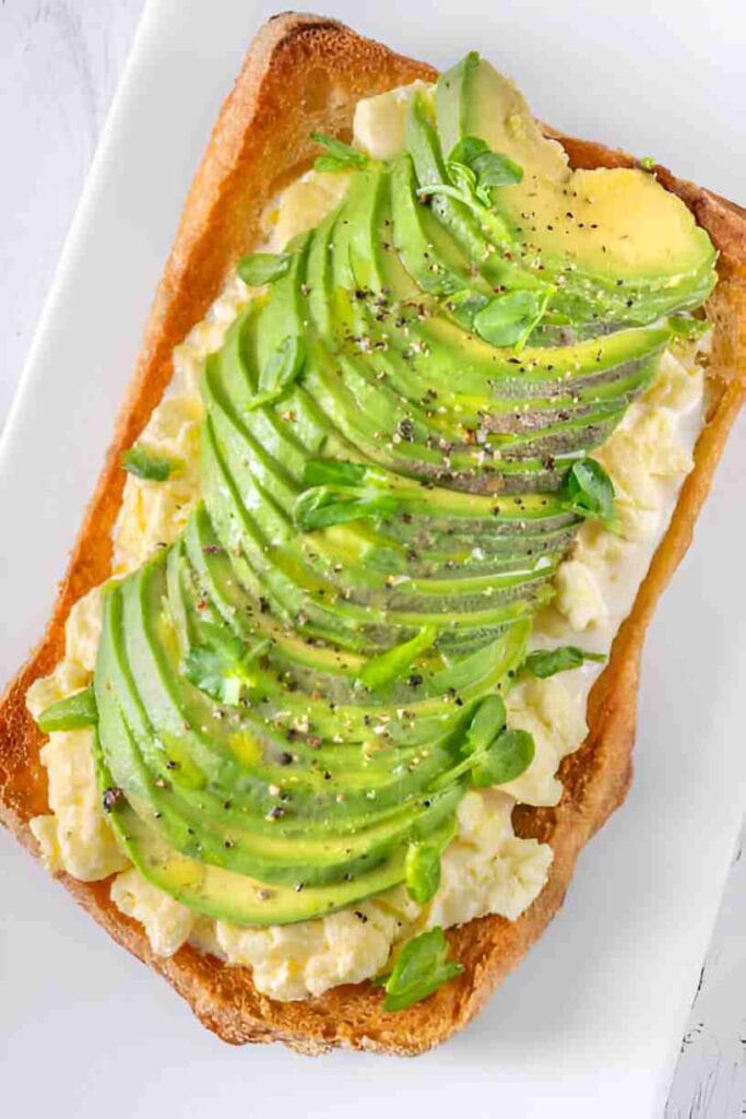 Cloud Bread with Avocado Topping