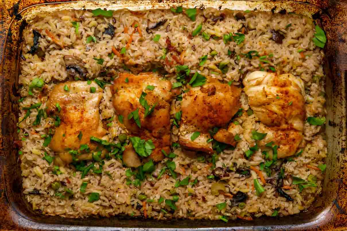 Chicken Thighs and Rice