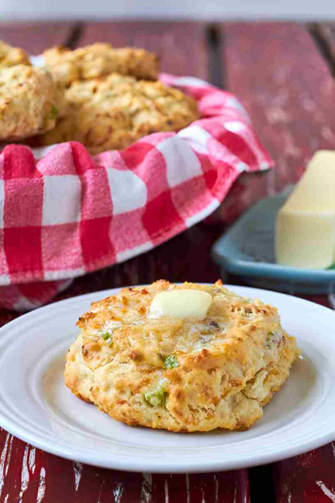 Cheddar Biscuits with Ham and Green Onions