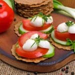 Caprese Cucumber Snack Bites