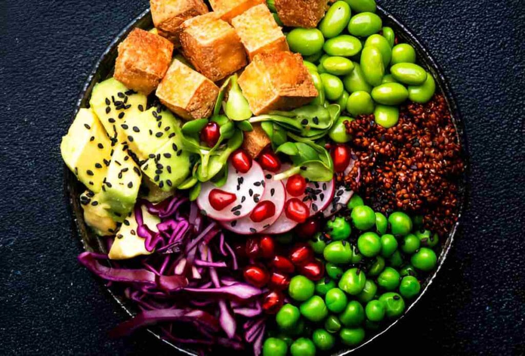 Forbidden Rice Tempeh and Vegetable Power Bowls
