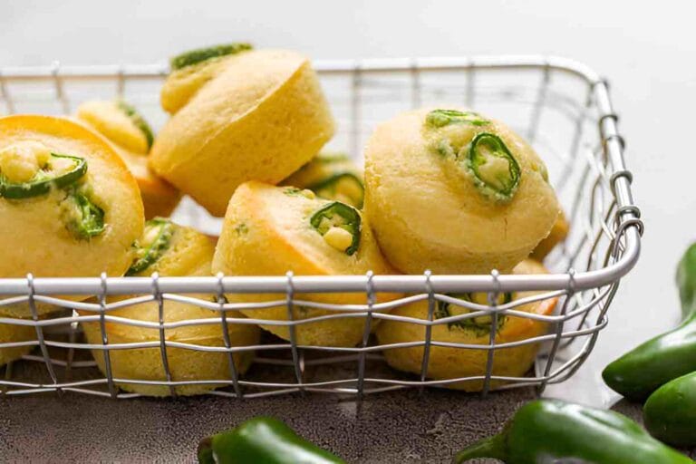 Keto Jalapeño Cheddar Cornbread Muffins