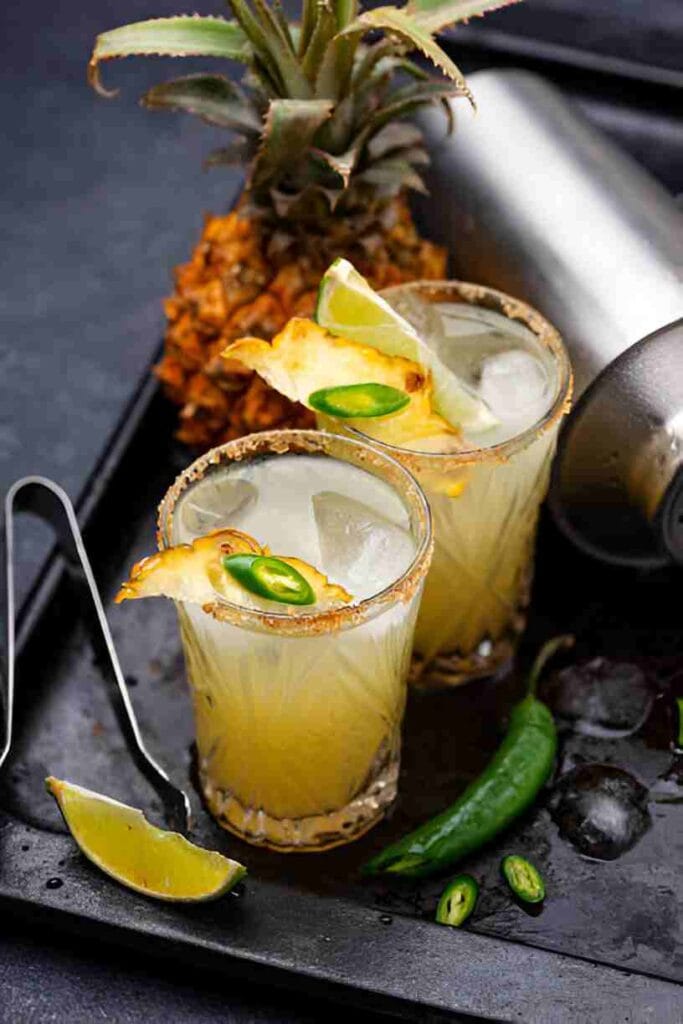Spicy Smoked Pineapple Margarita
