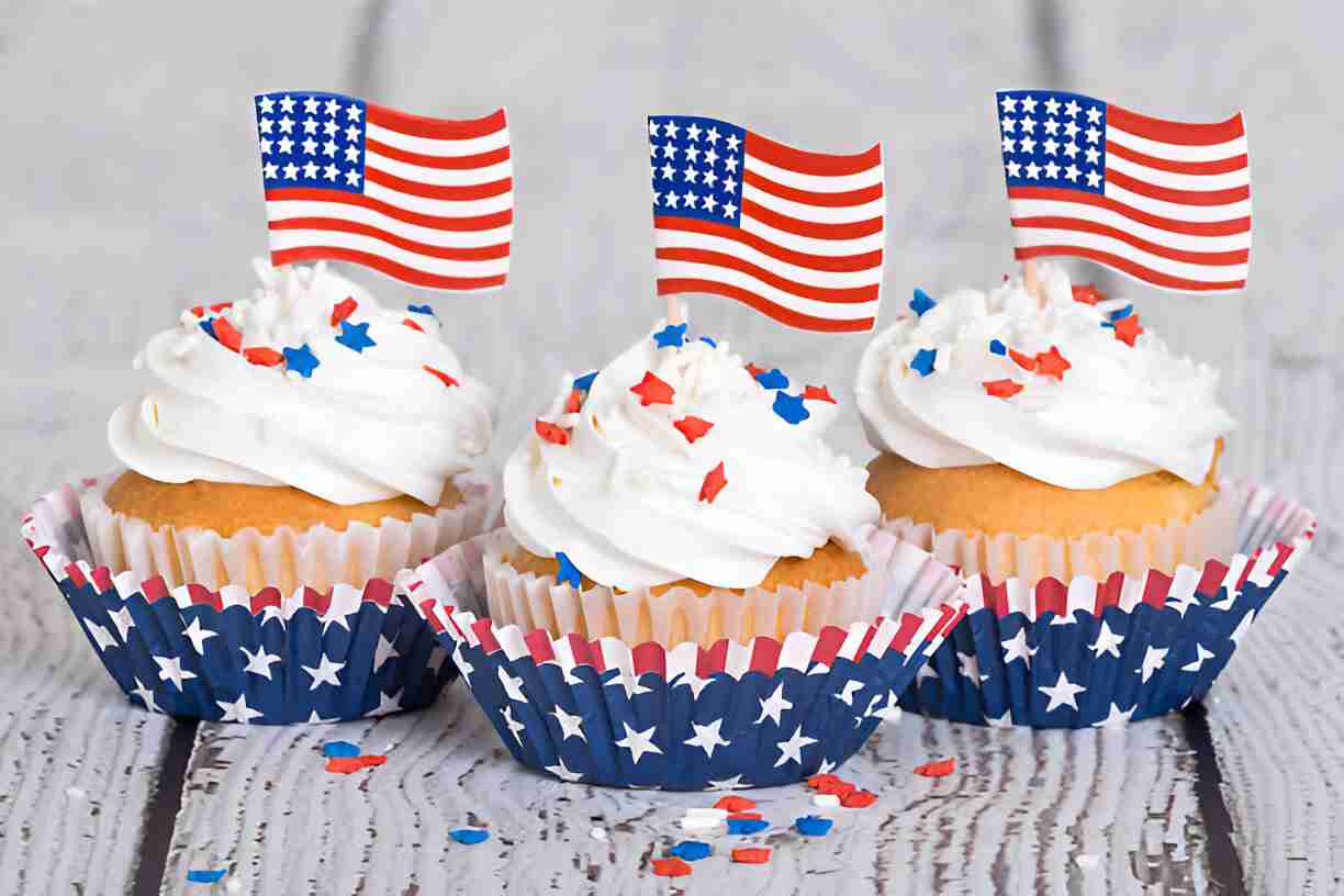Red White and Blue Cupcakes