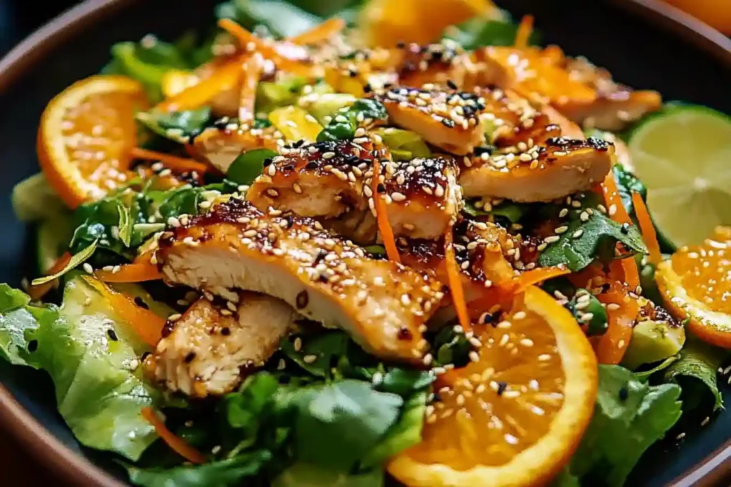 Sesame Ginger Orange Chicken Salad