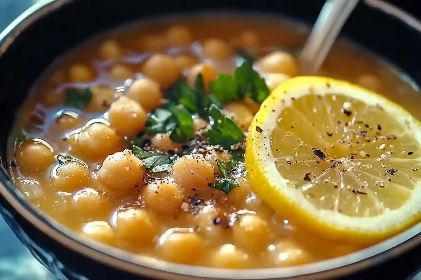 Greek Chickpea Soup with Lemon