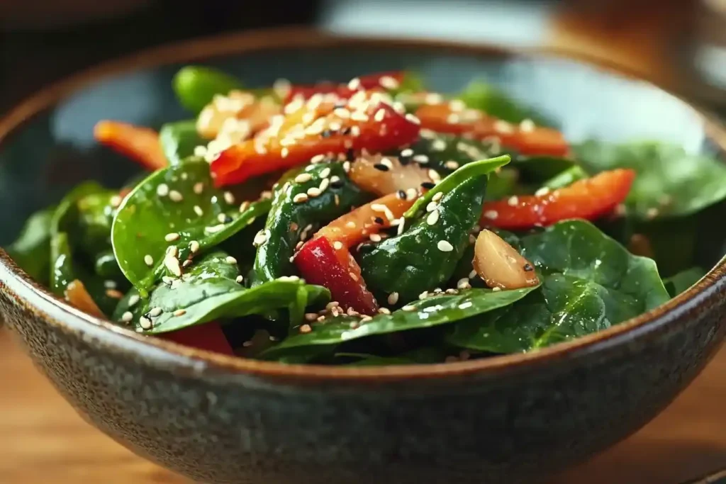 Japanese Spinach Salad with Sesame Dressing