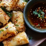 Oven Fried Feta Rolls with Chili Honey