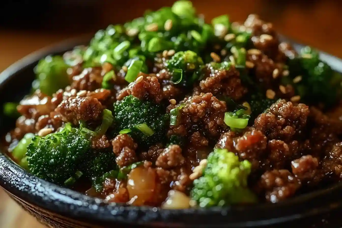 Korean Ground Beef and Broccoli