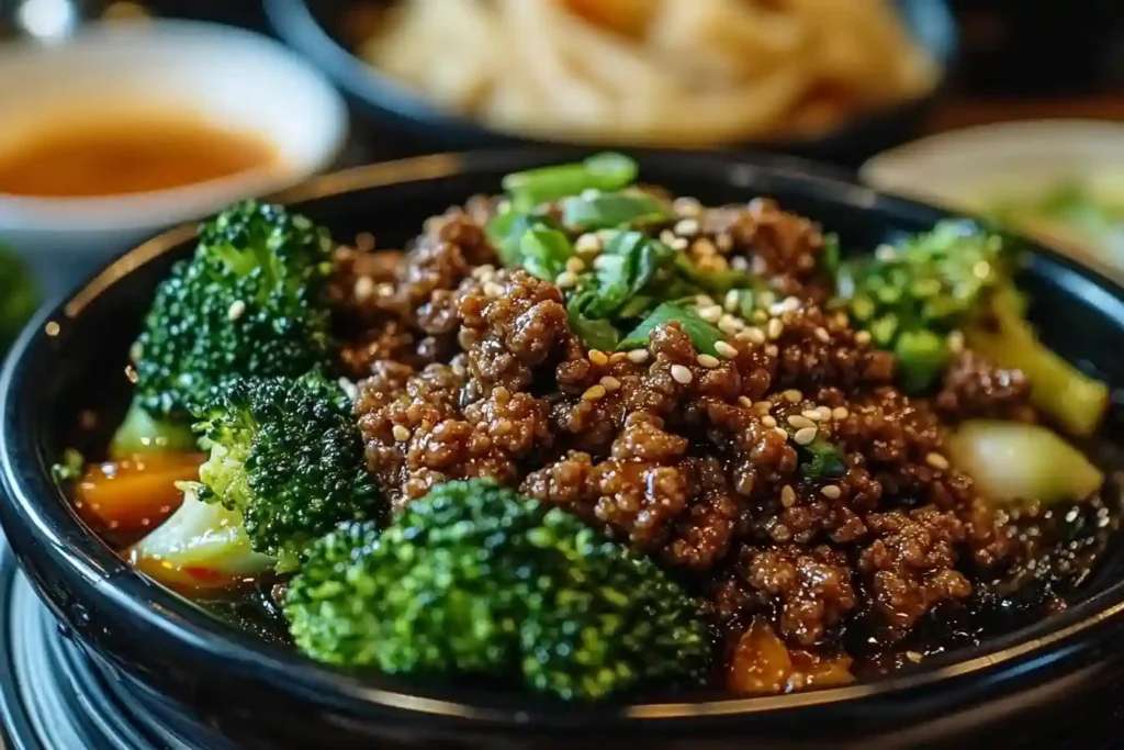 Korean Ground Beef and Broccoli