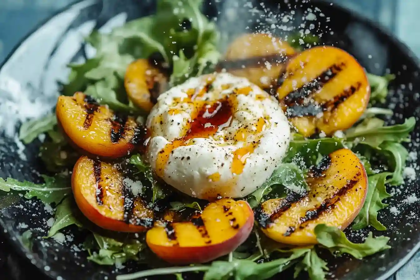 Grilled Peach and Burrata Salad