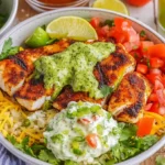Blackened Fish Taco Bowls With Cilantro Lime Sauce