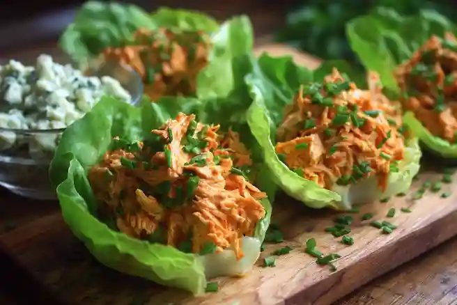 Buffalo Chicken Lettuce Wraps