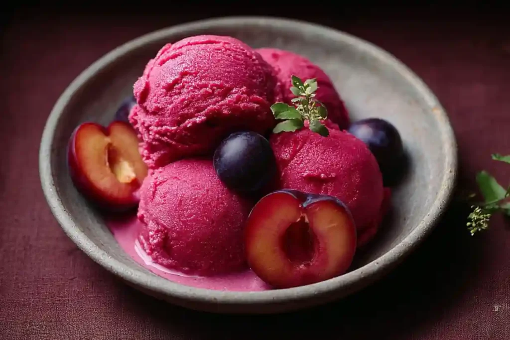 Cardamom Plum Sorbet