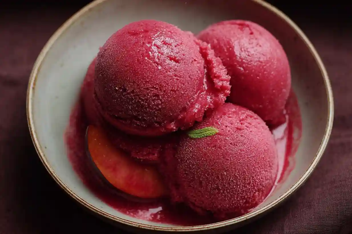 Cardamom Plum Sorbet