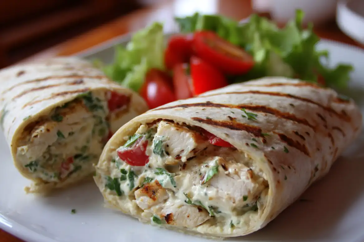 Chicken Hummus Wrap