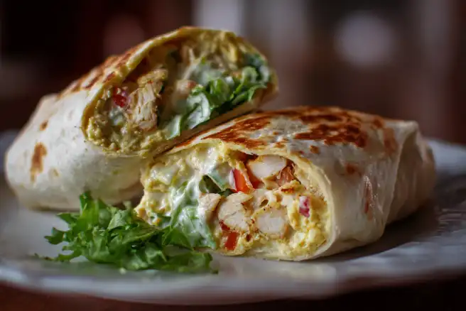 Chicken Hummus Wrap