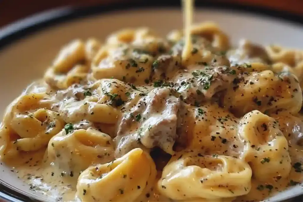 Creamy Steak and Cheese Tortellini