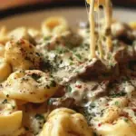 Creamy Steak and Cheese Tortellini