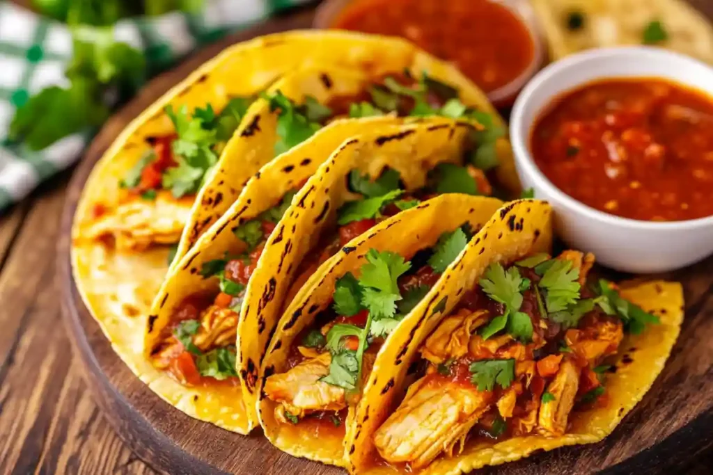Crockpot Chicken Birria Tacos