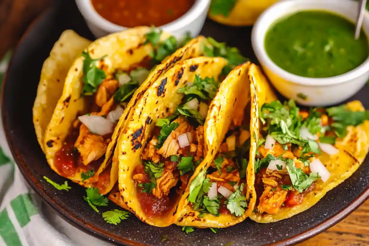 Crockpot Chicken Birria Tacos