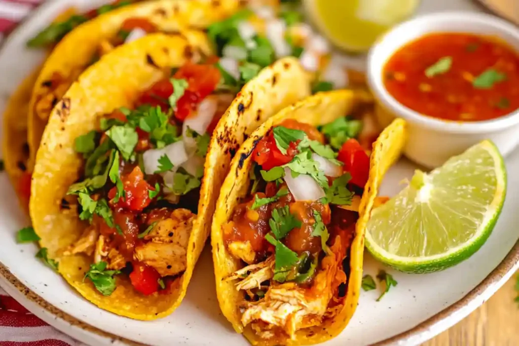 Crockpot Chicken Birria Tacos